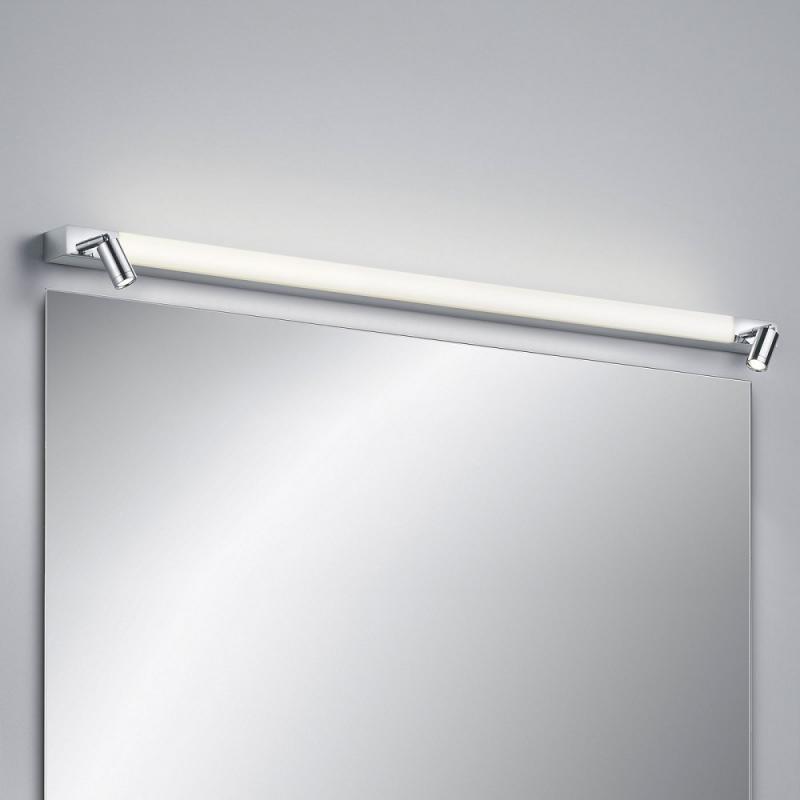 90cm Helestra NERO LED Wandleuchte  –  Spiegelleuchte mit umschaltbarer Lichtfarbe und schwenkbaren Strahlern